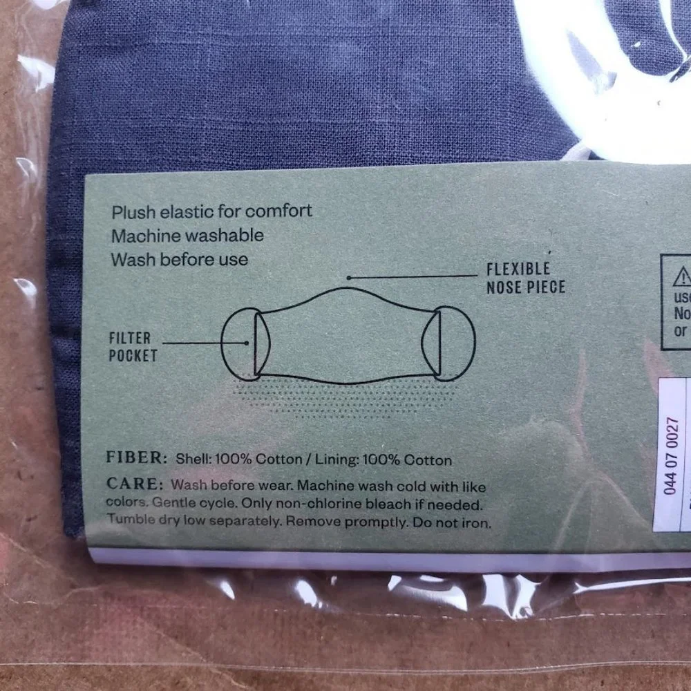 NEW! Set of 6 Adult Fabric Face Masks, 100% Cotton